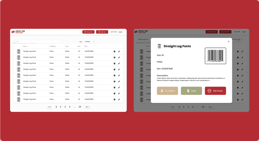 Dress for Success Inventory Management Website Logo